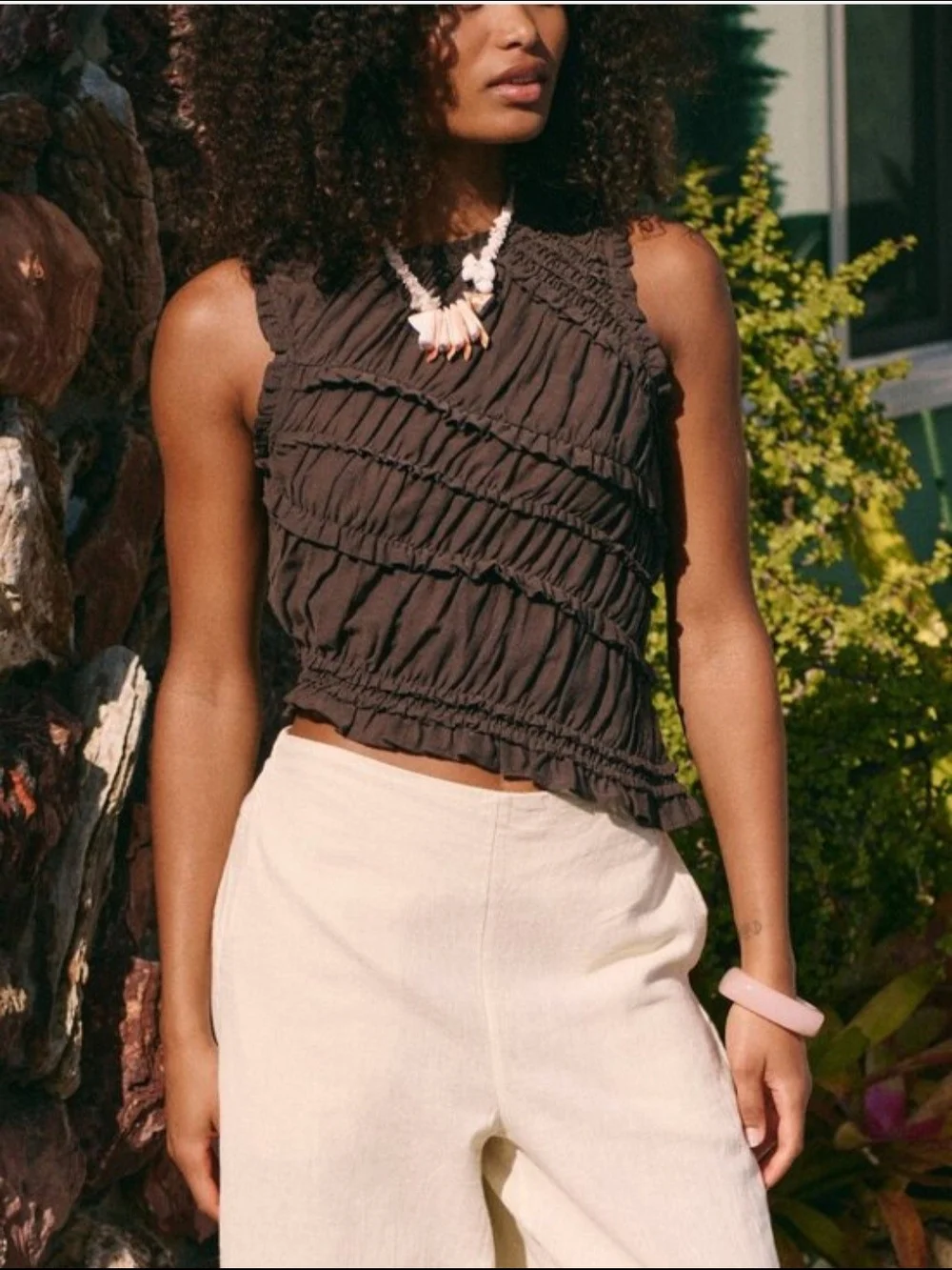 Free People Demi Cotton Linen Pants — Tea Cookie